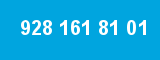928 161 81 01 928 161 81 01